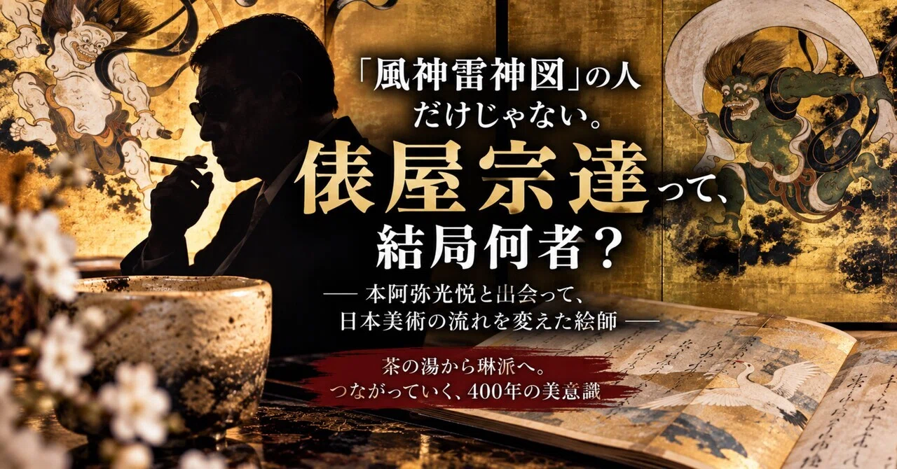 風神雷神図」の人だけじゃない。俵屋宗達って、結局何者？― 本阿弥光悦
