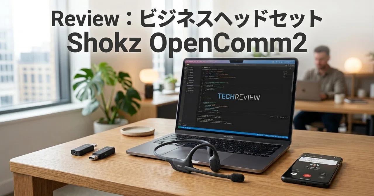 Review】「Shokz OpenComm2 2025 Upgrade」仕事で使える骨伝導ヘッド