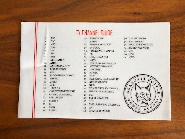 Graduate Lincolnホテルのテレビチャンネル ねこやなぎ ゆき Note