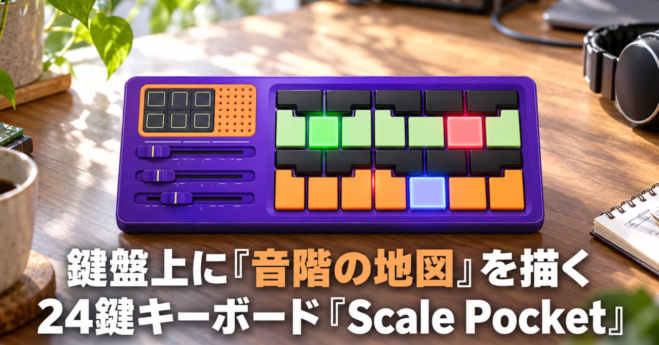 Scale Pocket: A 24-key keyboard that maps musical scales onto the keys｜伝思音学