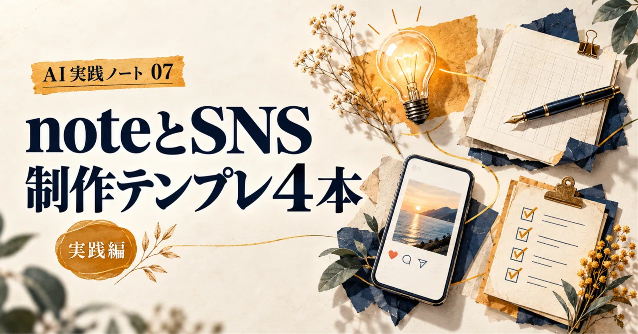 4 Production Templates to Connect note and SNS: Planning, Body ...
