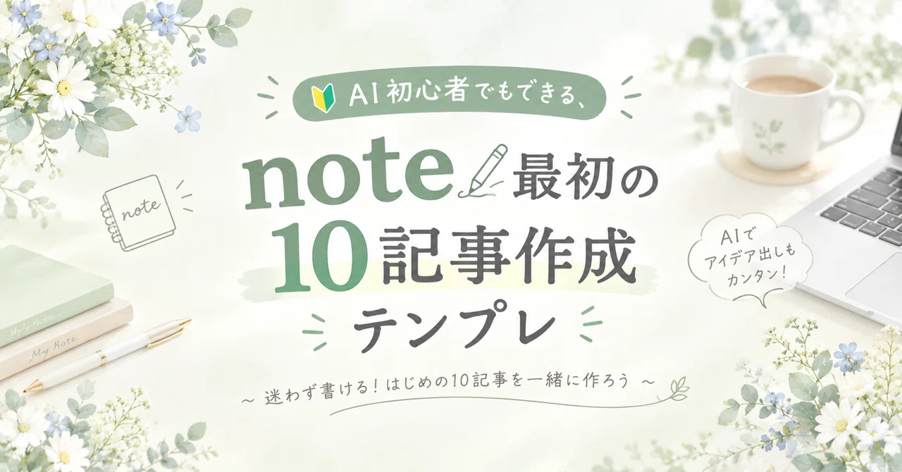 A Template for Your First 10 Note Articles, Even for AI Beginners｜maple