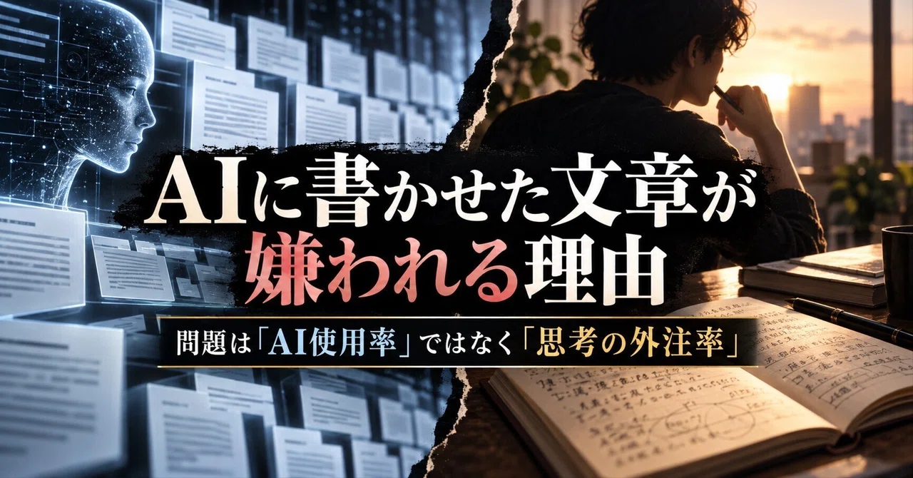 AIに書かせた文章が嫌われる理由｜El hombre gato