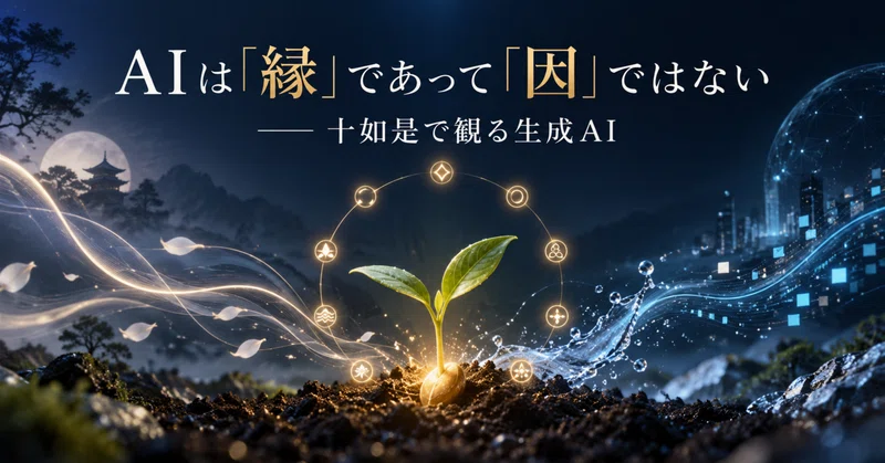 AIは「縁」であって「因」ではない── 十如是で観る生成AI eyecatch