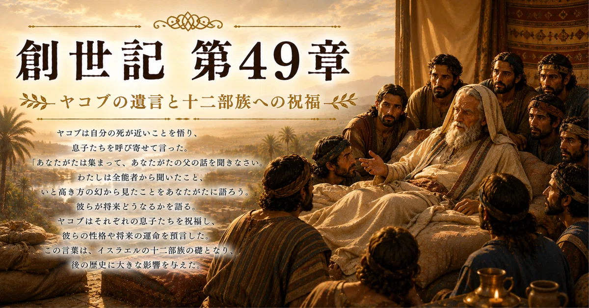 📖 Genesis Chapter 49: Jacob's Testament and Prophecies for His 12 Sons ...