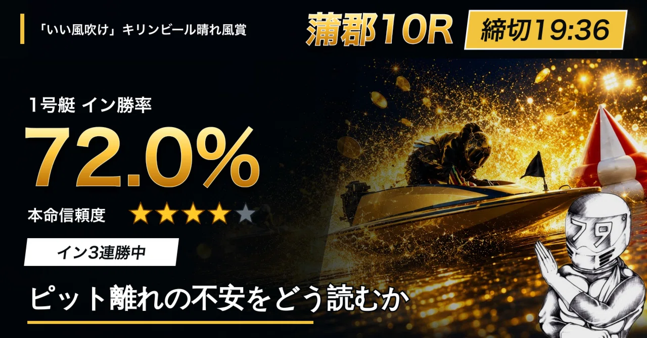蒲郡10R 締切19:36｜浪速の競艇予想師 七九