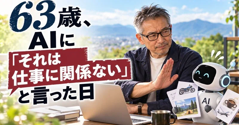 63歳、AIに「それは仕事に関係ない」と言った日