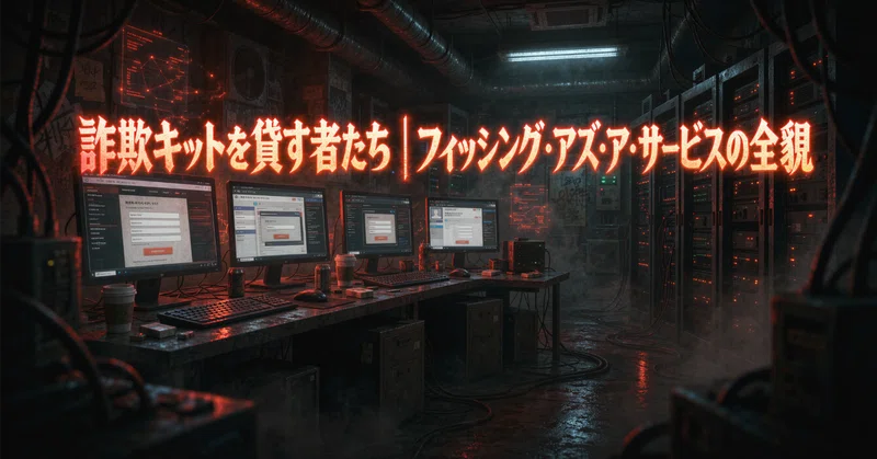 詐欺キットを貸す者たち｜フィッシング・アズ・ア・サービスの全貌