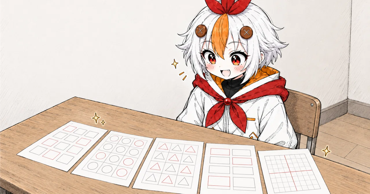 [Free Distribution] 5-Sheet Drawing Practice Set | Just Print and Draw ...