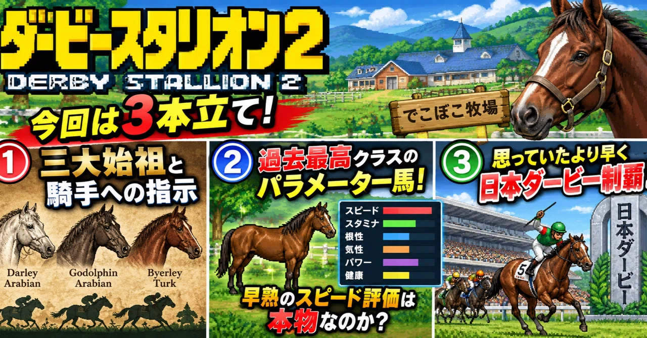 No. 32] From the Three Foundation Sires to Winning the Japan Derby