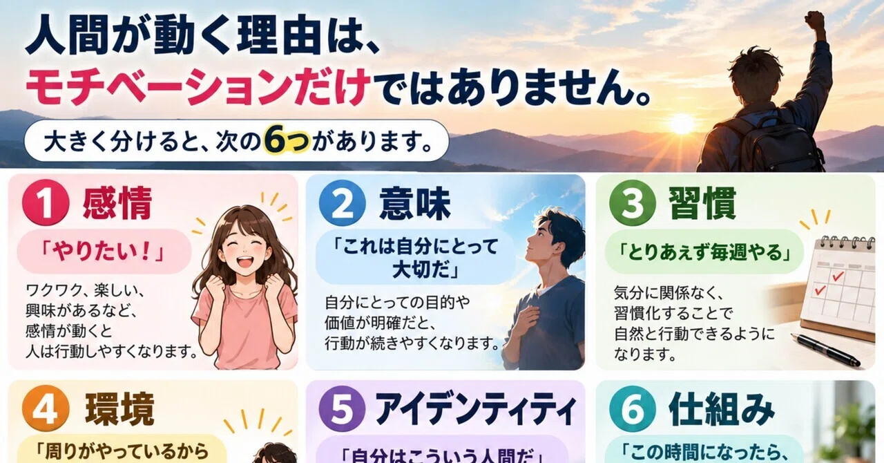 People are not driven by motivation alone.｜Yodaka512