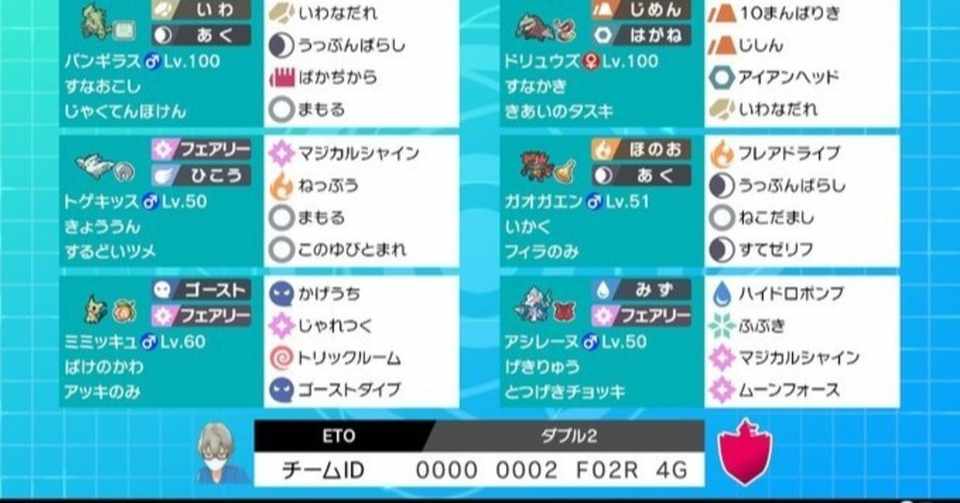 育成しやすいと思うダブルの編成 エト Note