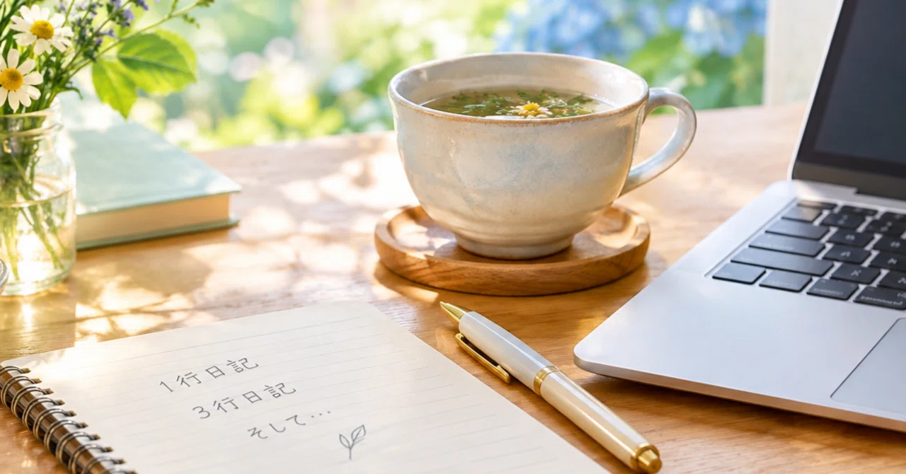 A row of one-line diary entries! - 