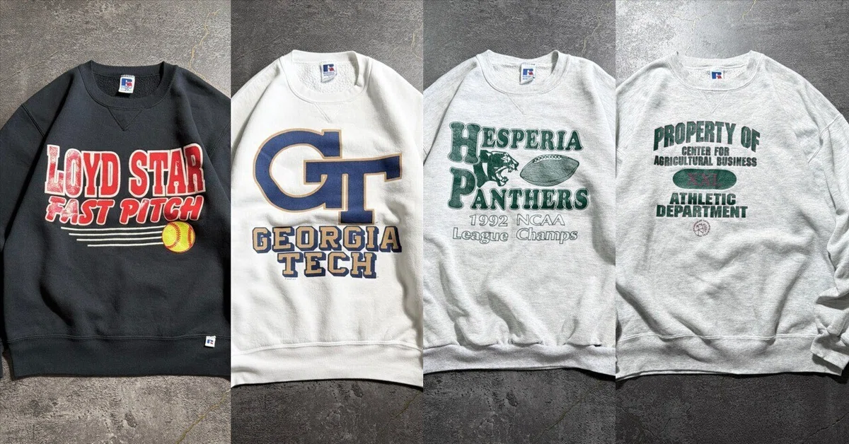 Four 90s USA-made Russell Athletic sweatshirts have arrived｜Lost Threads