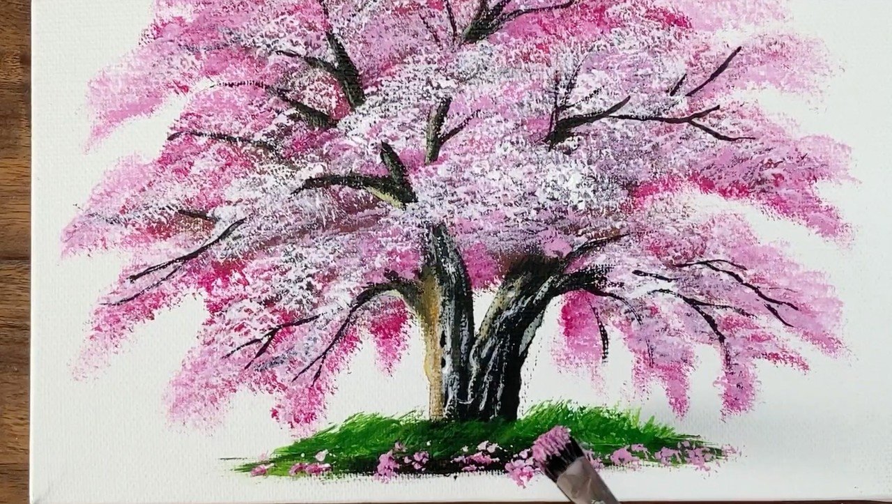 本物の 春が来た 桜の季節 肉筆で書いた 絵画 アクリル画 絵画 タペストリ おもちゃ ホビー グッズ 12 155 Www Dawajen Bh