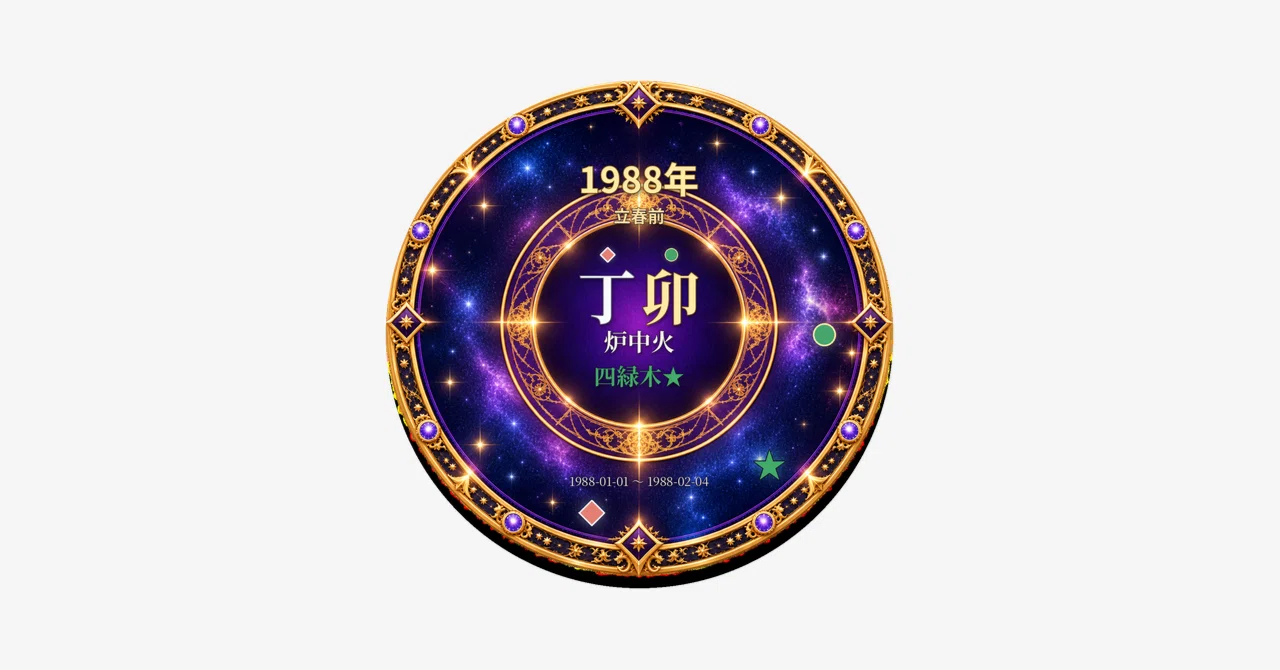 Fortune for those born before the Beginning of Spring in 1988 | Shiroku ...