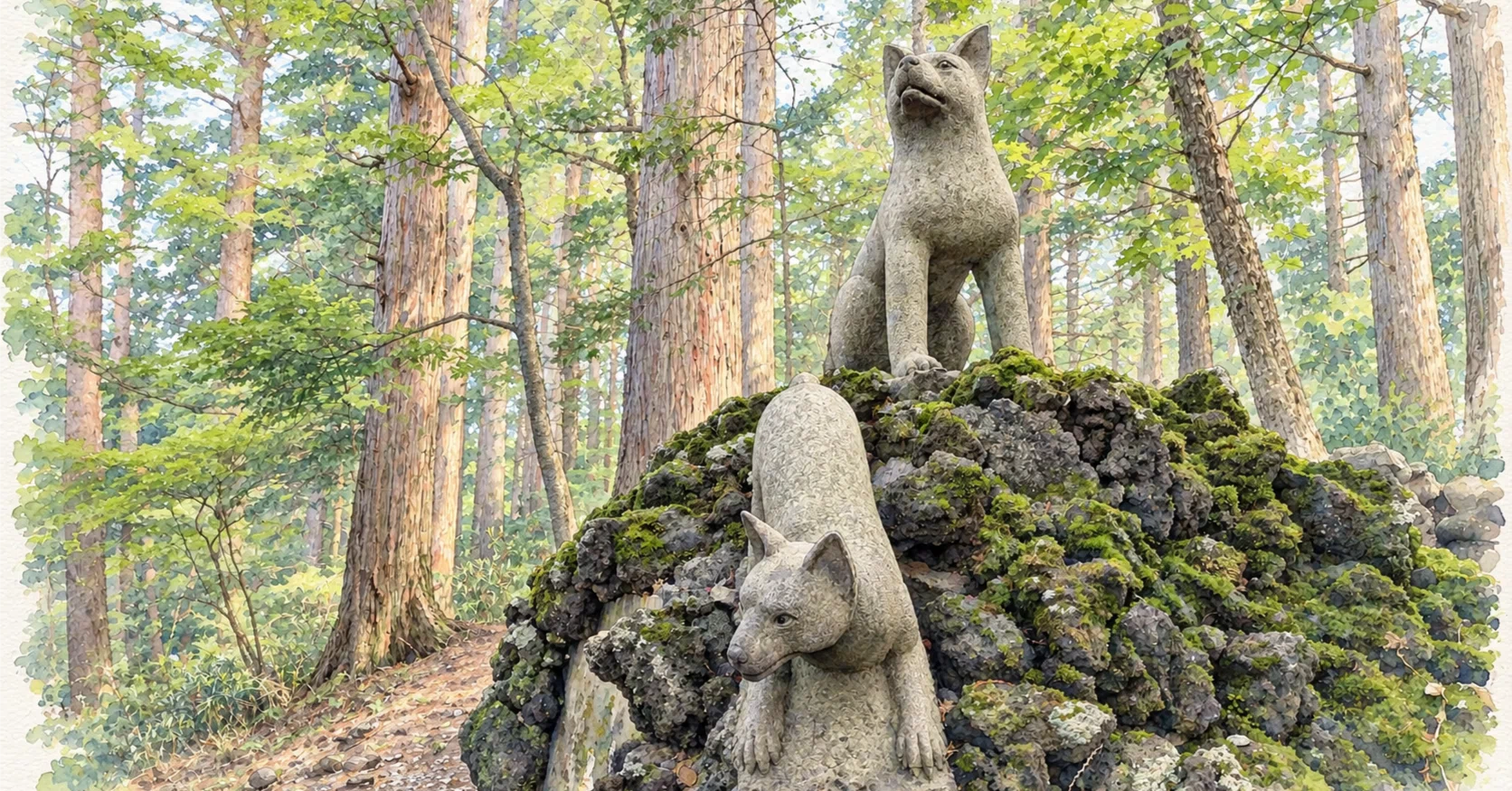 オオカミなんだけど、お犬さま。｜ 埼玉県秩父：三峯神社｜こむぎ