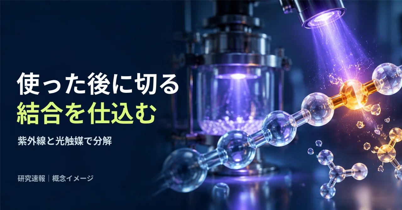 [Research Bulletin] Incorporating light-cleavable bonds into the main ...