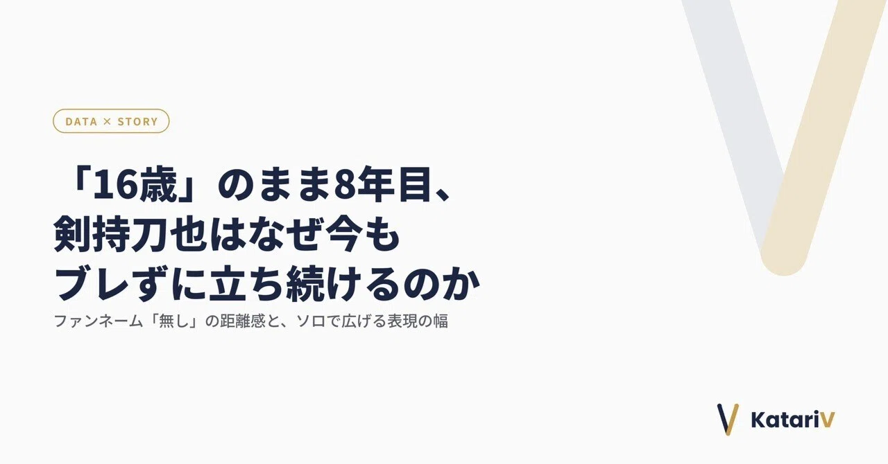 「16歳」のまま8年目、剣持刀也はなぜ今もブレずに立ち続けるのか ...