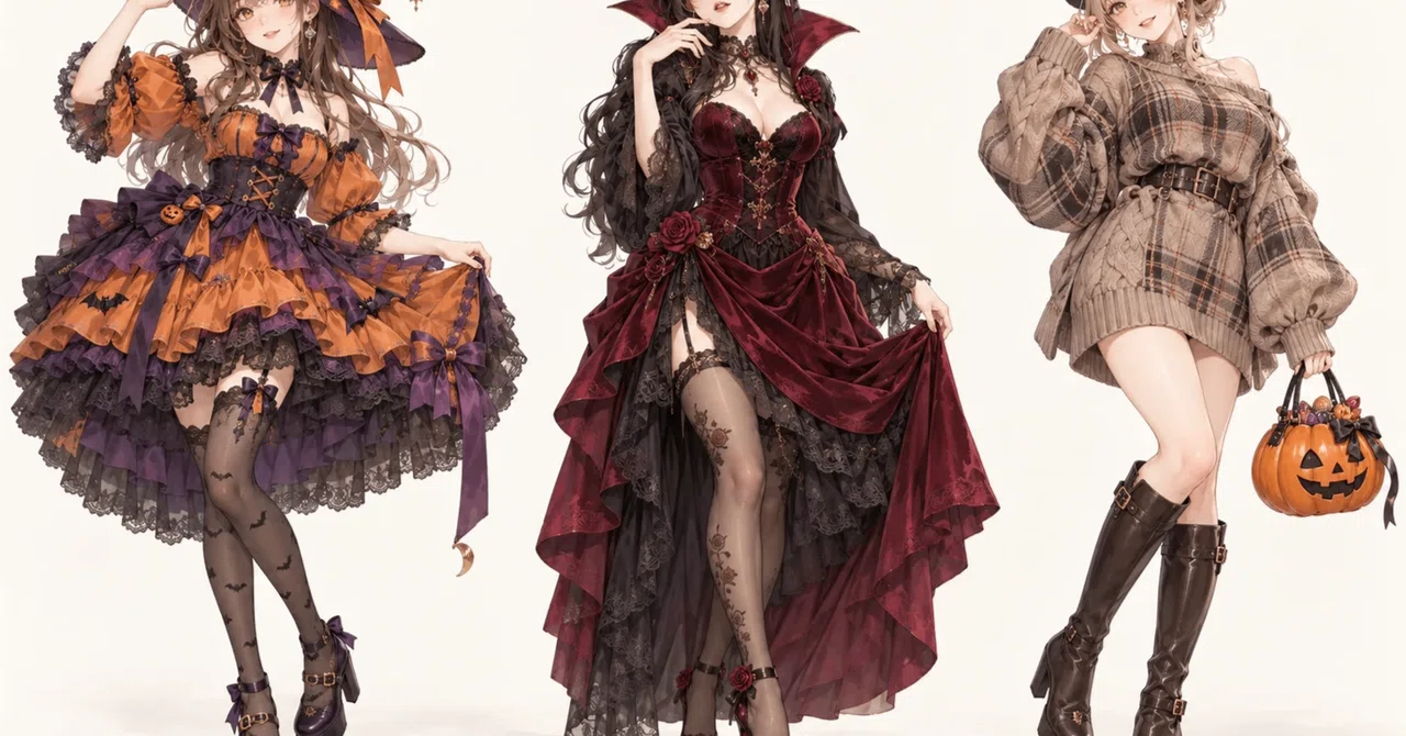 [Halloween Outfits 3 Directions] Choosing between Witch, Vampire, and ...