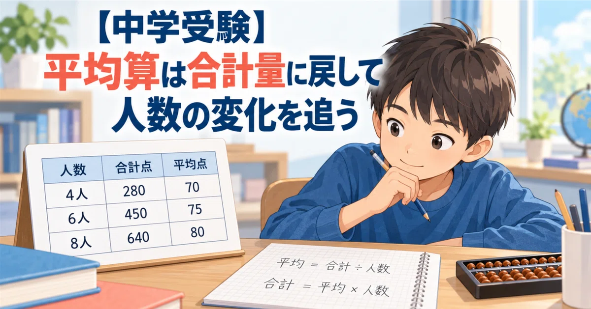 [Junior High School Entrance Exam] For Average Problems, Return to the ...