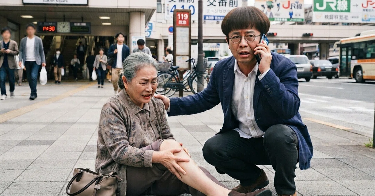 Trying to help someone in front of the station...｜yama19