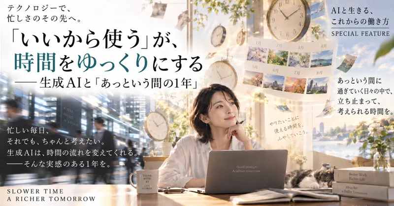 「いいから使う」が、時間をゆっくりにする ― 生成AIと「あっという間の1年」 eyecatch