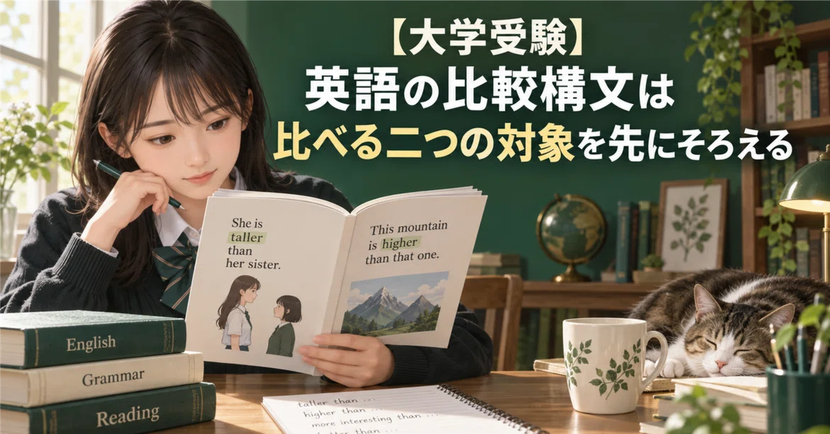 [University Entrance Exams] For English comparative structures, align ...