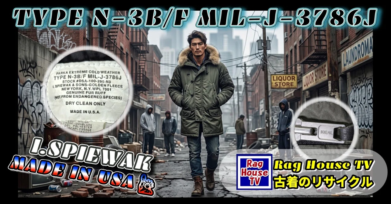 ✈️I.SPIEWAKのTYPE N-3B フライトジャケットをレスキューした💖MADE
