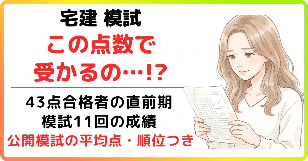 今年試験用日建模試中間〜公開模試①〜③ 宅建 模試の点数と結果｜LEC・TAC・日建の平均点と43点合格者の比較