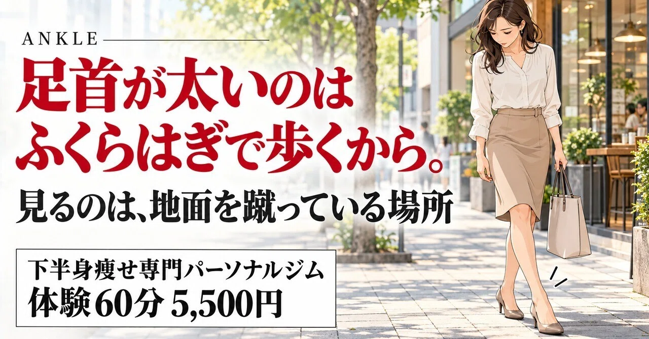 Thick ankles are caused by walking using only your calves｜今村雅史🎈@AIを活用する ...