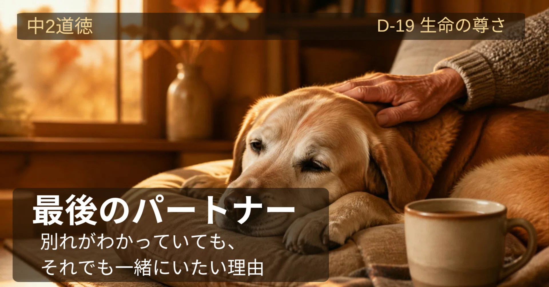 中2道徳・D-19 生命の尊さ】教材「最後のパートナー」｜tomomi_channnel