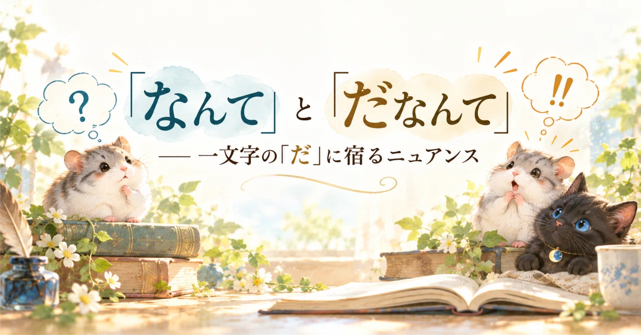 "Nante" and "danante"—The nuance dwelling in the single character "da ...