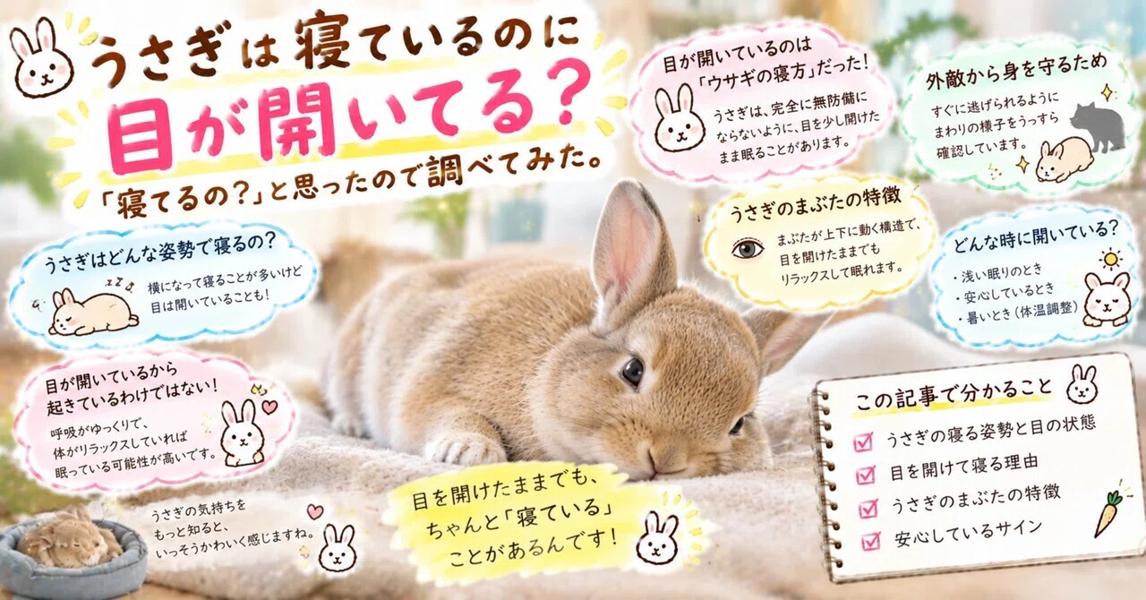 Are rabbits' eyes open while they sleep? I wondered if they were ...
