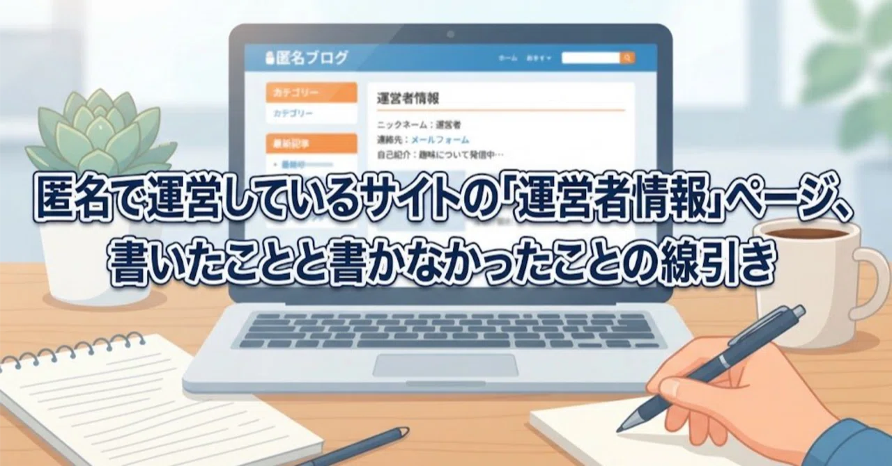 The 'About the Operator' page for an anonymously run site: Drawing the ...