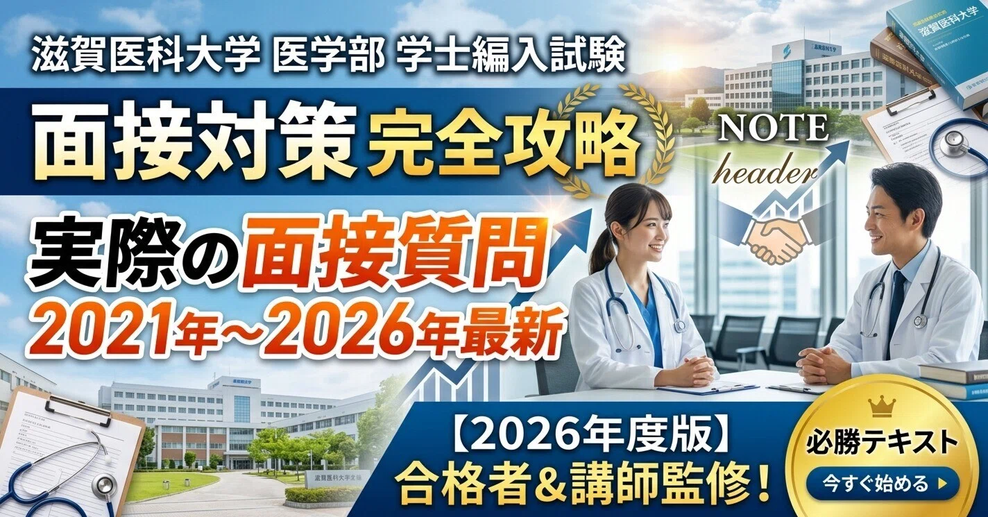 滋賀医科大学 医学部 学士編入試験 第2次試験 面接対策｜実際の面接