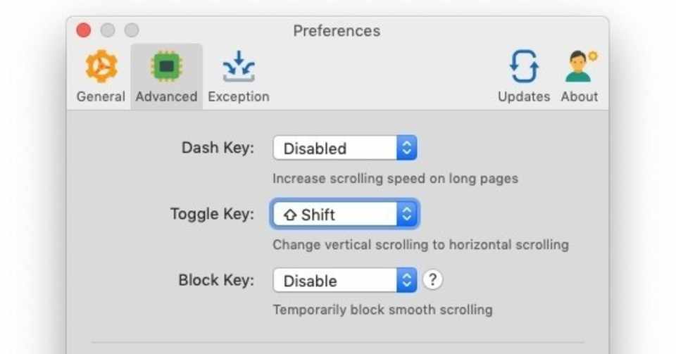 メモ Mac Osx Mojave 10 14 にしたらshift ホイールで横スクロール出来なくなったのでmosで解決 黒沢ダイスケ Note