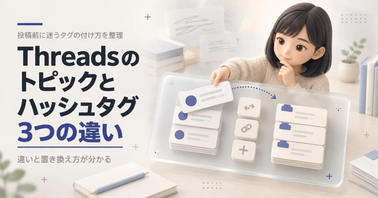 3 Differences Between Threads Topics and Hashtags｜Threadsはじめて帖｜使い方まとめ
