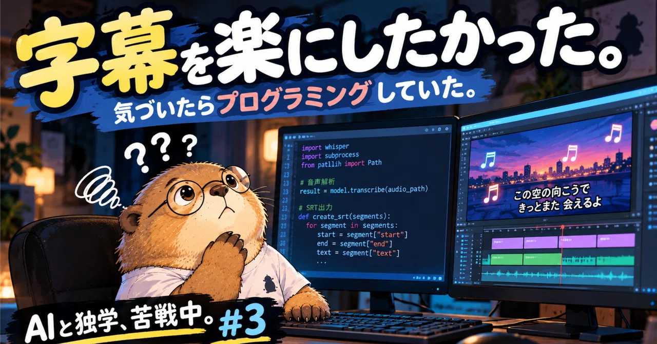 Subtitles were a pain. Before I knew it, I was programming.｜コツ