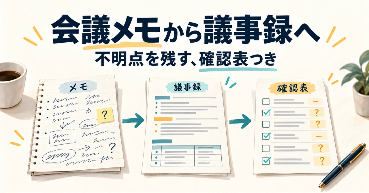 From Incomplete Meeting Notes to Minutes | A Set of Checklists ...