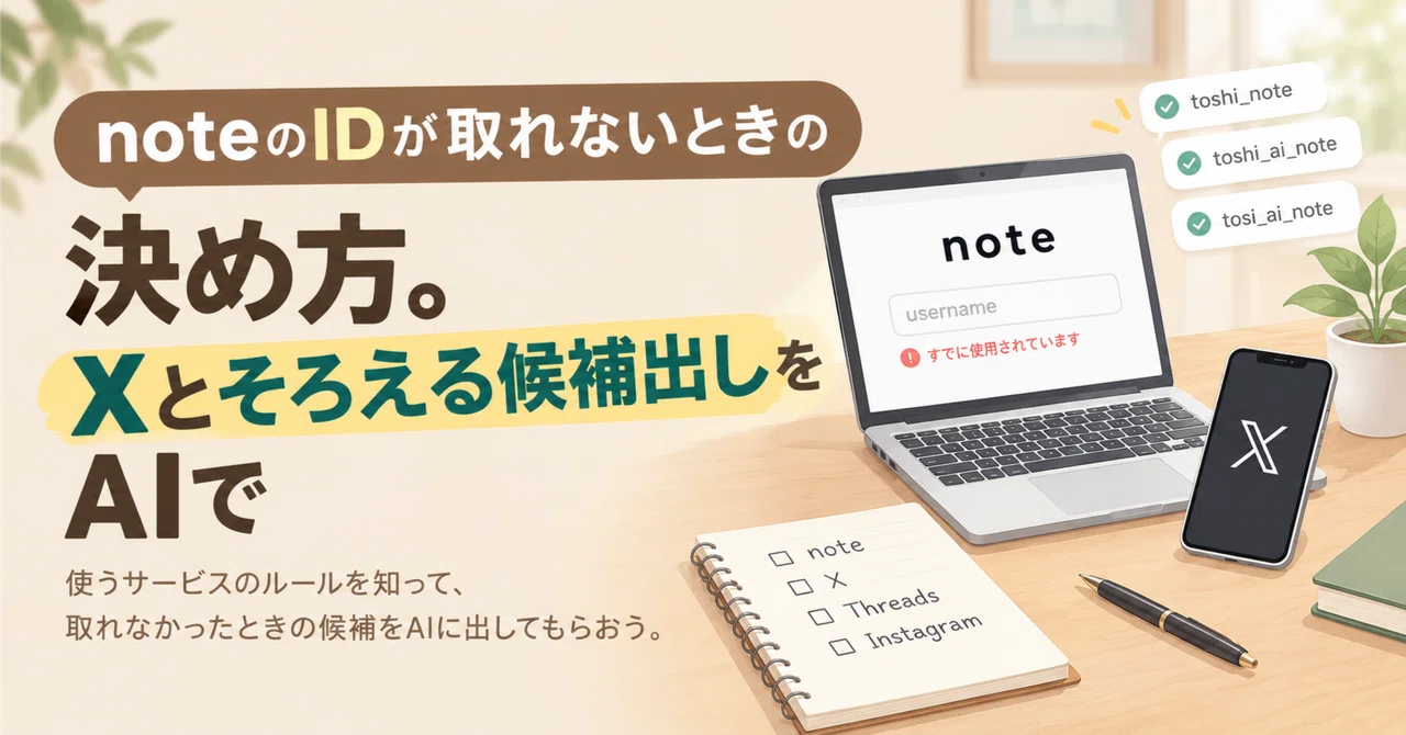 How to decide on a note ID when yours is taken. Using AI to generate ...