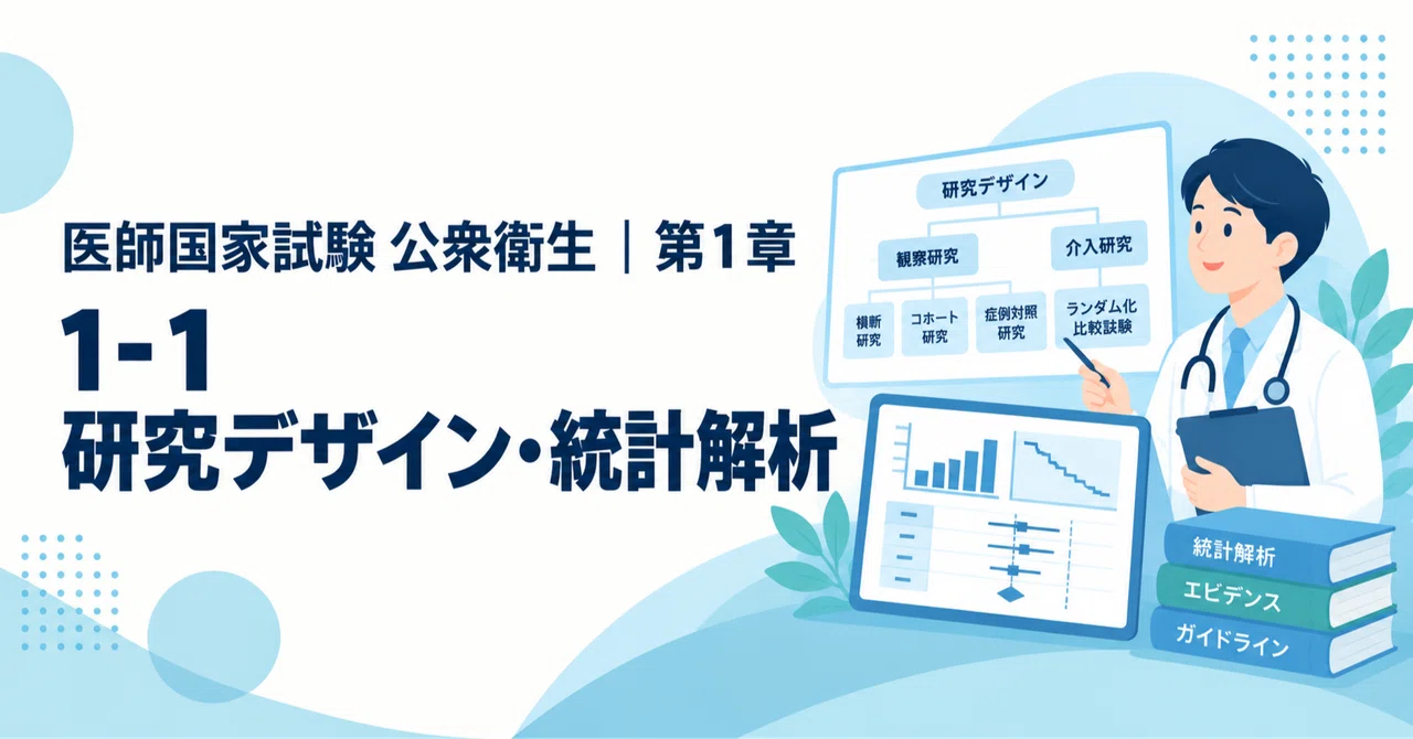 1-1 Research Design and Statistical Analysis｜外科医ライオン 医師国家試験対策
