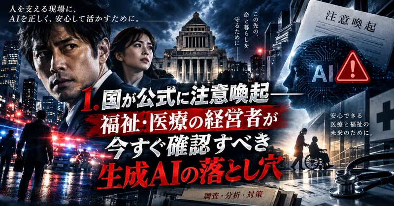 国が公式に注意喚起――福祉・医療の経営者が今すぐ確認すべき生成AIの落とし穴 eyecatch