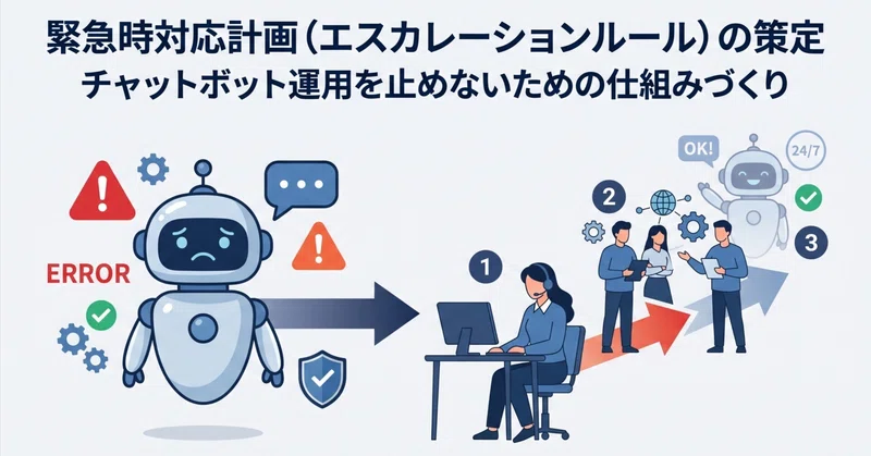 緊急時対応計画（エスカレーションルール）の策定：チャットボット運用を止めないための仕組みづくり