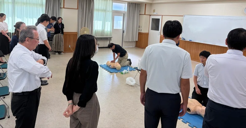 【新翔高校】救急救命講習を行いました。