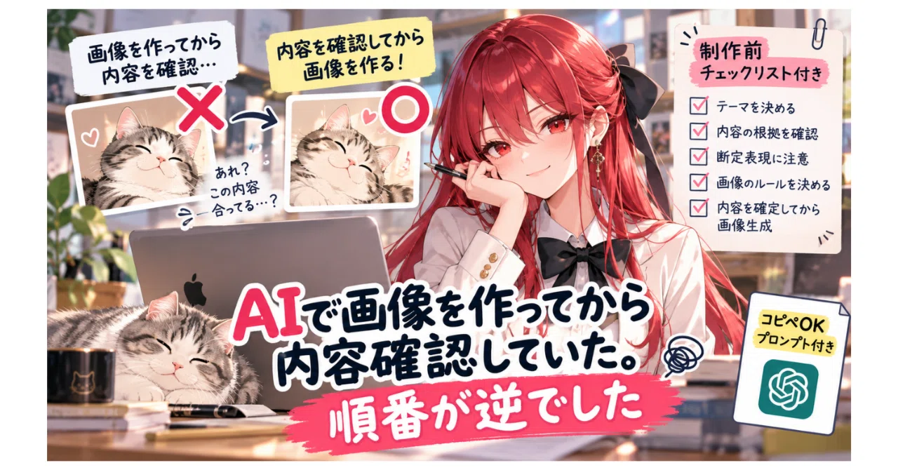 I was checking the content after creating images with AI. The order was ...