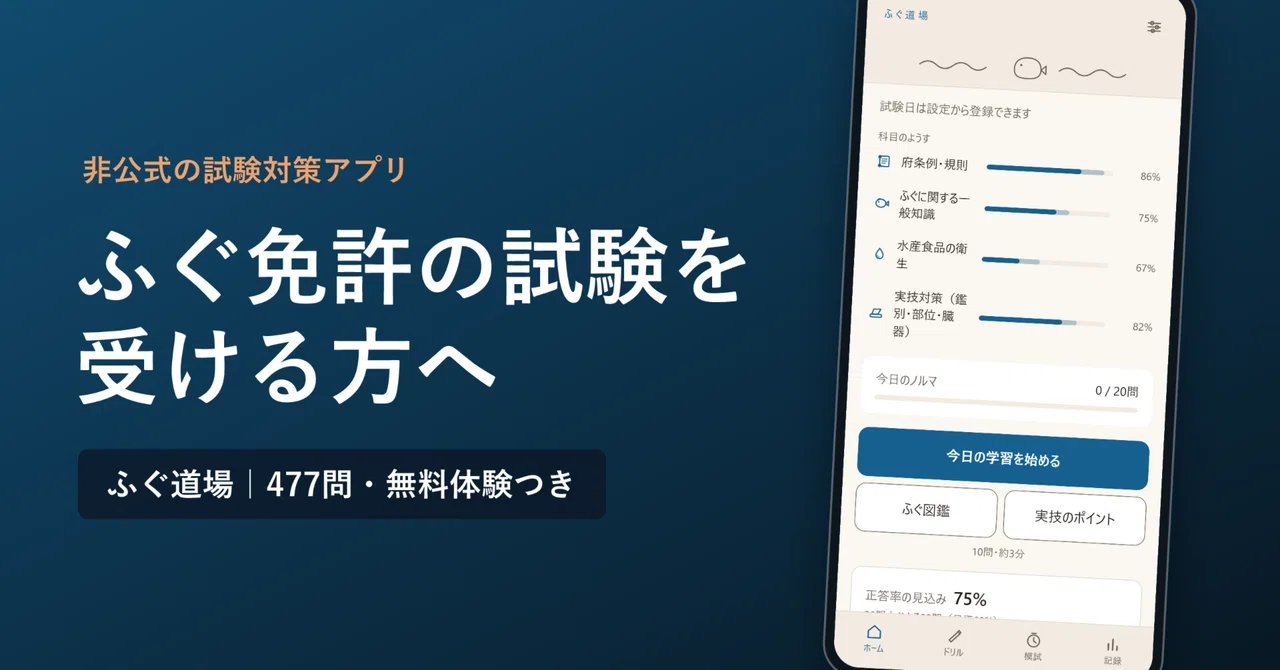 ふぐ道場 note記事のサムネイル