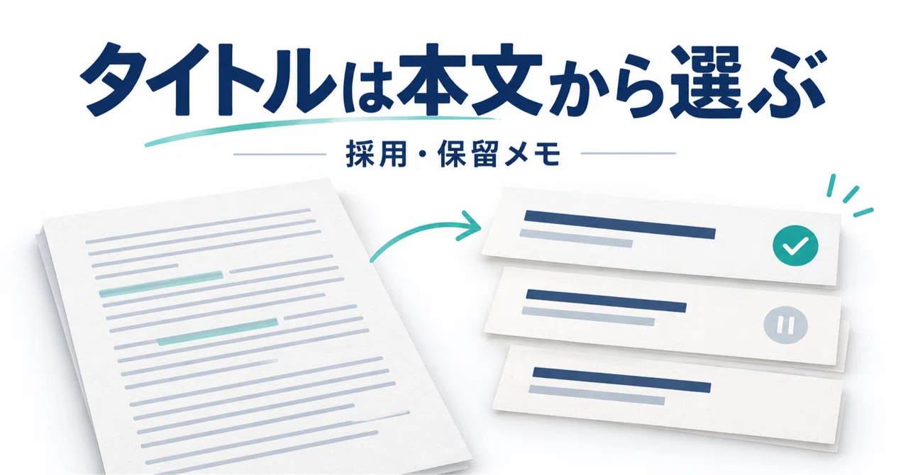 Text Note When You Can't Choose an AI-Generated Title | A Memo for Adopting or ...