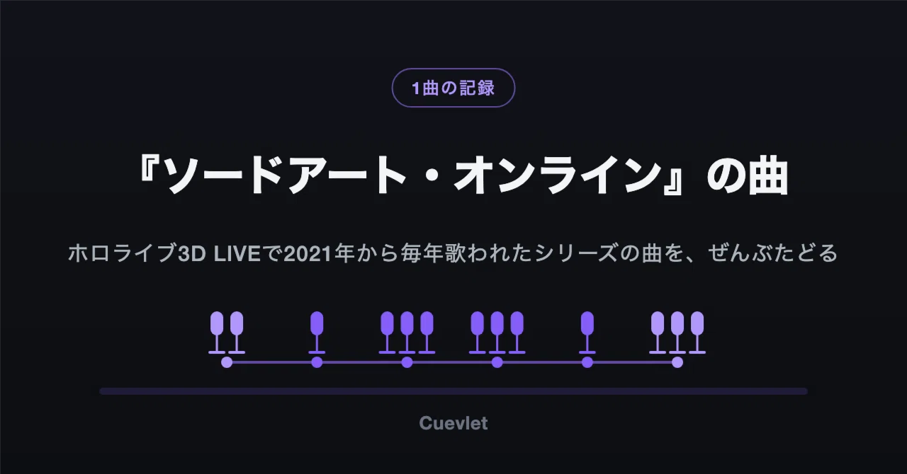 ホロライブ3D LIVEで歌われた『ソードアート・オンライン』の曲を ...