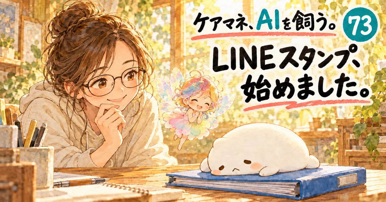A Care Manager Keeps an AI. 73: I Started Making LINE Stickers.｜とあるケアマネ